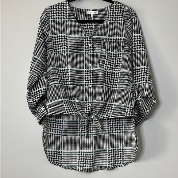 Stella Tweed High Low Blouse - Picture 1 of 6